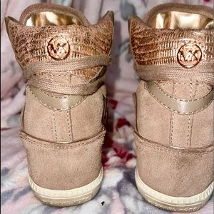 MK rose gold high tops